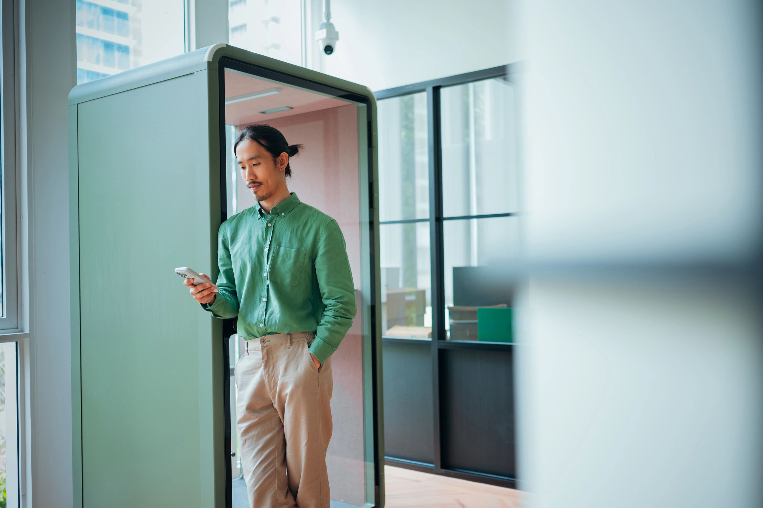 Modern workplace ready for professional cleaning